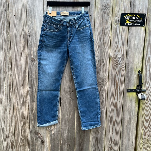 SILVER Authentic Jeans Curvy Mid Slim Jeans size 10 -L 27 NWT - Picture 2 of 10